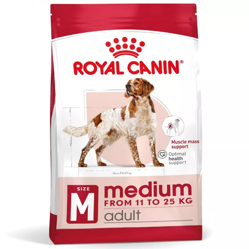 Trockenfutter für Hunde Royal Canin SHN Medium Adult 15 kg — Alleinfuttermittel für ausgewachsene mittelgroße Hunde, Geflügel, 25 % Protein, 14 % Fett