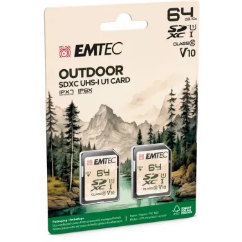Flash-Speicher Emtec 64GB UHS-I U1 V10 Outdoor ECMSD64GXCU1ORP