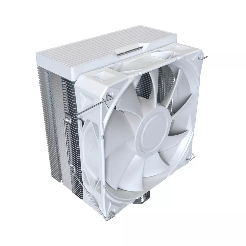 CPU-Luftkühler Montech NX400, 120-mm-Lüfter, Weiß, Maße 156×74×120 mm, TDP 270 W