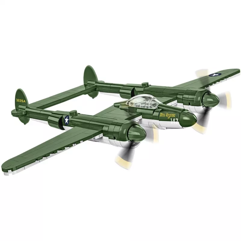 COBI Lockheed P-38 Lightning. Produkttyp: Bausteine, Empfohlenes Mindestalter: 7 Jahr(e), Thema: Streitkräfte, Anzahl der Teile: 332 Stk.