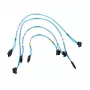 SATA-Kabel Supermicro CBL-0186L 4x rund 0,56 m, SATA I, gerade Stecker–Stecker, schwarz/blau/weiß