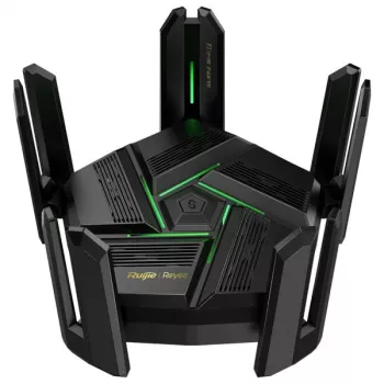Tisch-WLAN-Router RUIJIE RG-EW7200BE PRO – Dualband-Wi‑Fi 7 (2,4/5 GHz), 5765 Mbit/s, 9x RJ-45 LAN (10/100/1000/2500), USB, schwarz