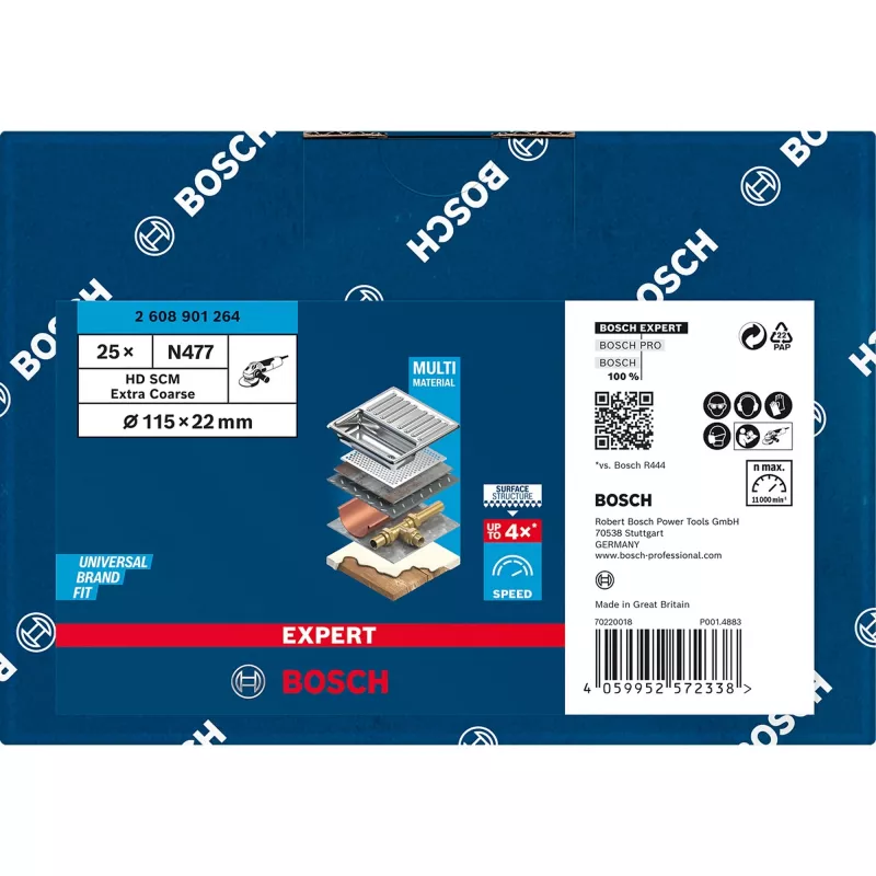 Fächerschleifscheibe Bosch EXPERT SCM 2608901264 extra grob 115 mm