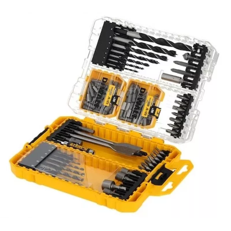 DeWalt Set mit 100 Pozidriv-Schrauben – Befestigungssatz, sortierte Größen für Holz- und Metallanwendungen