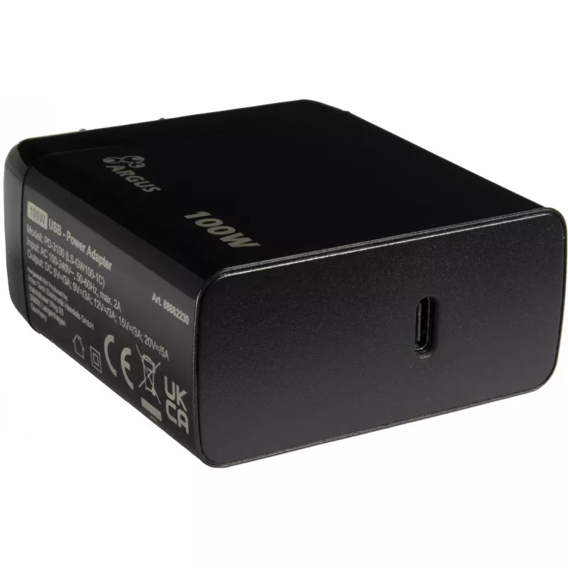 PD-Ladegerät INTER-TECH PD-3100 100W USB-C Schwarz schnelles Netzteil