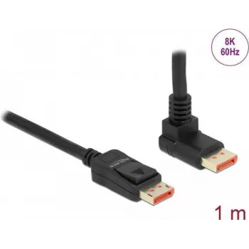 DisplayPort-Kabel DeLOCK 87054 8K 60Hz 1m abgewinkelt