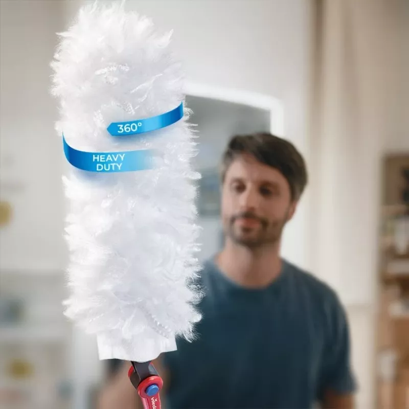 Vileda Kehrschaufel mit langem Stiel + 1 Flex&Catch Nachfüllpack