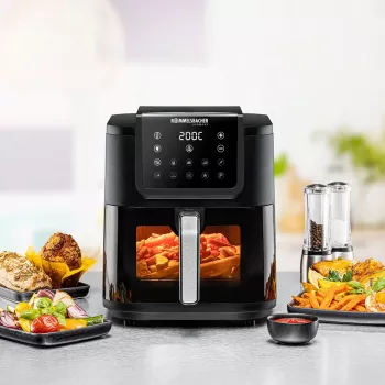 Heißluftfritteuse Rommelsbacher FRH 1700 Single 8 L Standgerät 1700 W mit 10 Programmen und LED-Anzeige