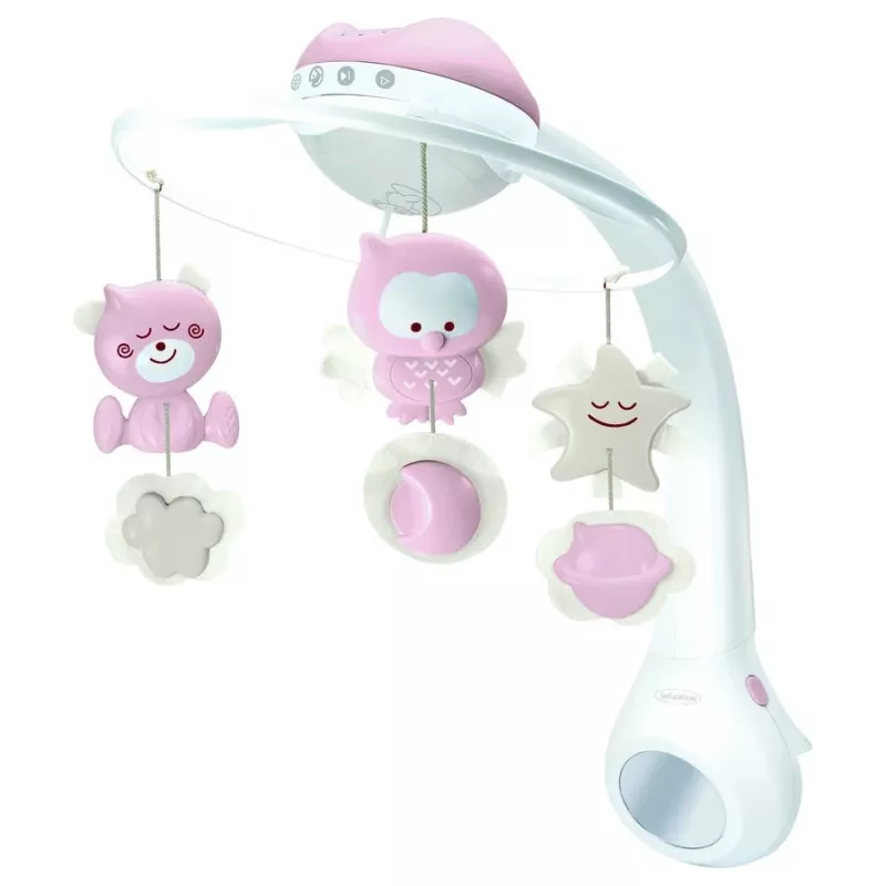 Baby-Musikbox B-kids 3in1 Infantino 150302050 – puderrosa, 3-in-1Beruhigungsspielzeug