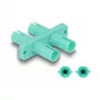 DeLOCK LWL-Kupplung ST Duplex Buchse auf ST Duplex Buchse aqua