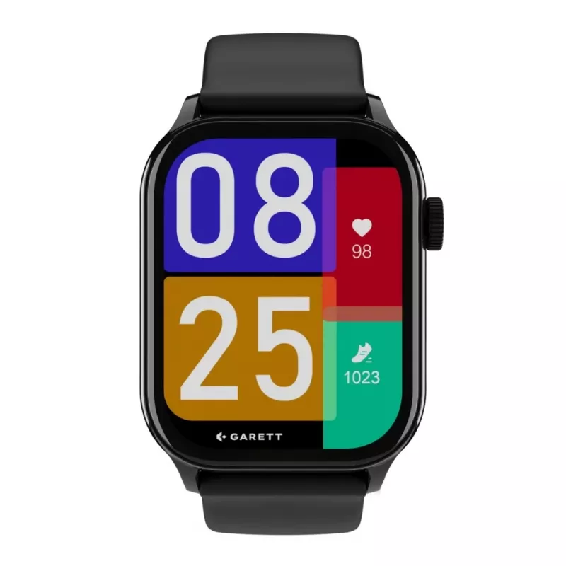 Smartwatch Garett Activity 3 schwarz — grundlegende Fitness- und Benachrichtigungsfunktionen