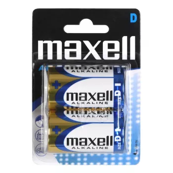 Alkaline-Einwegbatterie MAXELL D 1,5V (zylindrisch) – 2 Stück, Blister