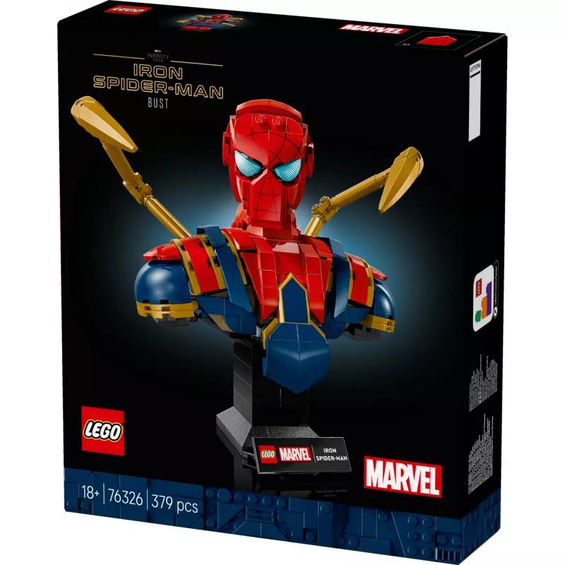 LEGO Marvel Sammlerbüste Iron Spider-Man 76326, 379 Teile, 18+ Ausstellungsmodell, 170×200×110 mm