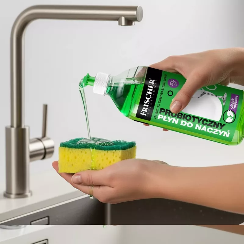 Geschirrspülmittel FRISCHER 500 ml — konzentriertes Küchenreinigungsmittel zum Geschirrspülen von Hand