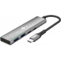 Goobay Slim 4-Port USB-Hub USB-C auf/USB-A 5 Gbit/s - Plug USB 3.2 (76563)