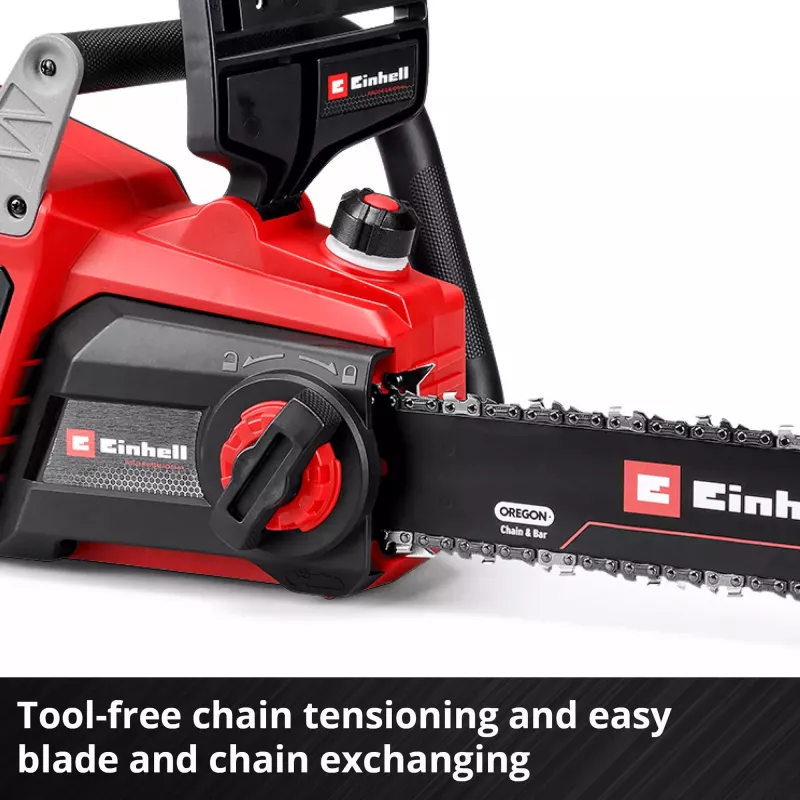 Akku-Kettensäge EINHELL GP-LC 36/40 Li BL-Solo 36V (2x18V) rot/schwarz — ohne Akku und Ladegerät