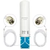 Outdoor omnidirectional 4G LTE antenna QOLTEC 57044, 5 dBi, 600–2700 MHz, 50 W, 50 Ω, weißes Kupfergehäuse