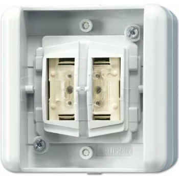 Jung KNX Taster BA 2-fach Mittenstellung 8472.02 LEDW (8472.02LEDW)