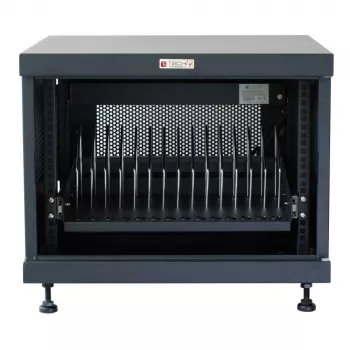 Rack-Regal TECHLY 367652 Kabel-Organizer mit 3M-Klebebefestigung, Stahl, 550×550×410 mm, schwarz