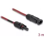 Kabel DELOCK 90971 Solarpanel-Zubehör, 3 m, 4 mm² Aderquerschnitt, DL4 Stecker–Buchse, 1000 V DC, rot/schwarz