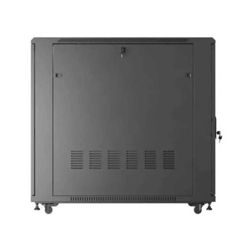 Rack-Schrank LANBERG FF01-6222-12B 22U 600x1200 mm schwarz mit Glasfront- und -rücktüren