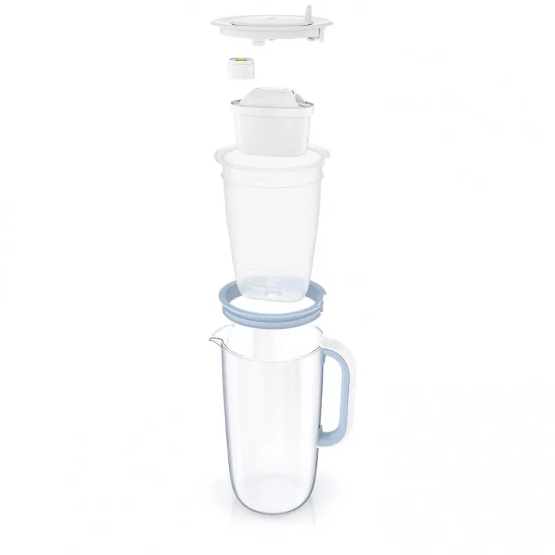 Wasserfilterkanne BRITA Glas Kanne ONE mit 2 x MAXTRA+ PRO Kartuschen (Modell 126032)