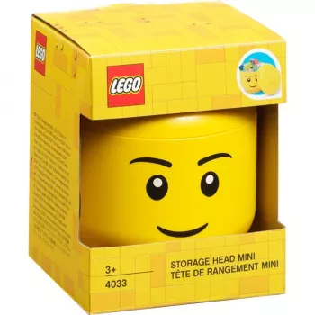 Room Copenhagen LEGO Aufbewahrungskopf „Boy“ mini – Aufbewahrungsbox für kleine Steine und Spielzeug