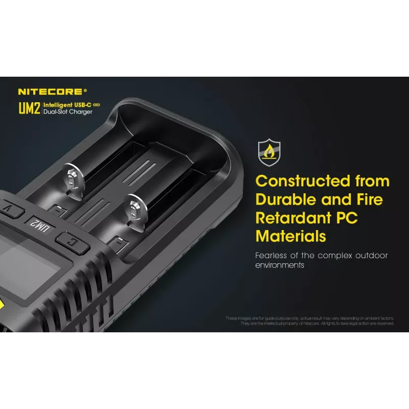 Nitecore UM2 Akkuladegerät Haushaltsbatterie DC Lithium-Ionen Nickel-Cadmium