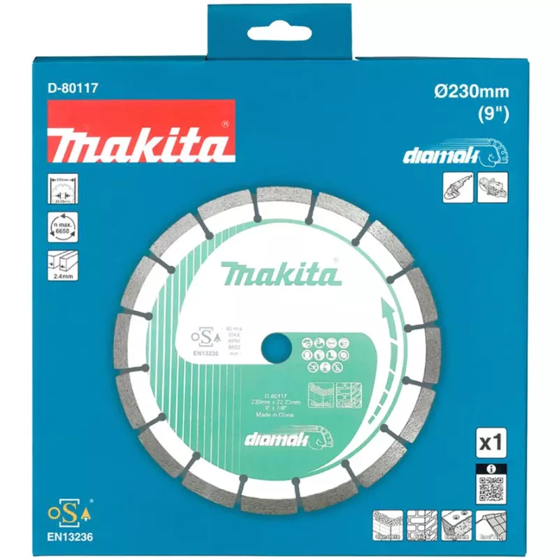 Diamanttrennscheibe Makita D-80117 zum Schneiden, 230x22,23 mm