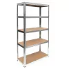 Topeshop Aufbewahrungsregal G9030 Gartenwerkzeug-Aufbewahrungsregal, freistehend, verzinkter Stahl, MDF