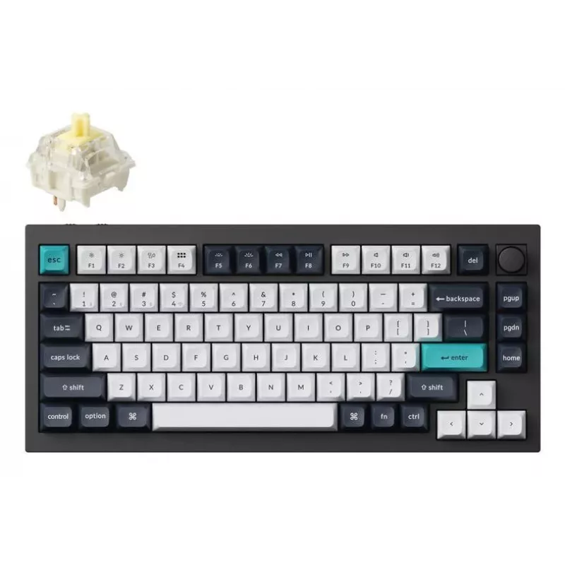 Mechanische Tastatur Keychron Q1 Max 75% mit Banana Switches, Carbon Black