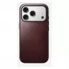 Handyhülle Nomad Modern Leather Case für iPhone 17 Pro, Leder + TPU + PC, passend für 16 cm (6,3 Zoll) Bildschirm, Bordeaux