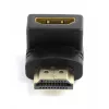 HDMI-Adapter GEMBIRD A-HDMI90-FML, HDMI auf HDMI, rechtwinkliger 90°-Adapter, schwarz