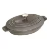 Ovale Auflaufform mit Deckel Staub - Graphit