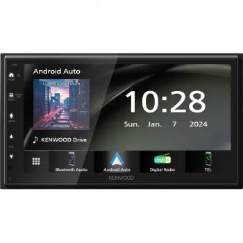 Kenwood Double-DIN Moniceiver mit Android Auto, Apple CarPlay, DAB+ Tuner, Anschluss für Rückfahrkamera