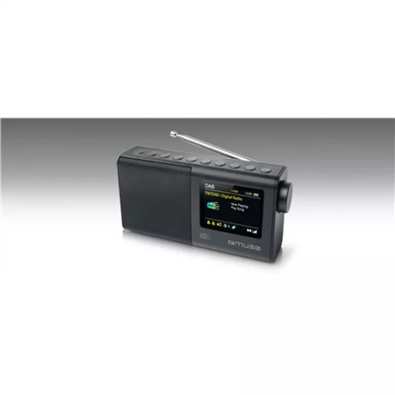 Tragbares Radio muse M-117 DB — DAB/DAB+/FM, 3W RMS, 2,8 Zoll TFT, externe Antenne, 3,5-mm-Klinke, 0,3 kg, Schwarz
