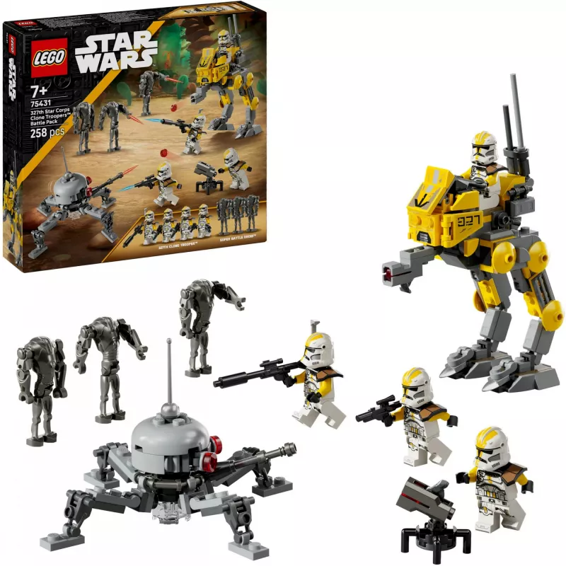LEGO Star Wars Set 327th Star Corps Clone Troopers Battle 75431 — 258 Teile, 7 Minifiguren, Alter 7+