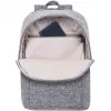 RIVACASE Anvik 15.6 Laptop-Rucksack, 15L, grau, wasserdichtes Gewebe, Fächer für 10.5 Tablet, Smartphone, Dokumente, Zubehör, Flasche