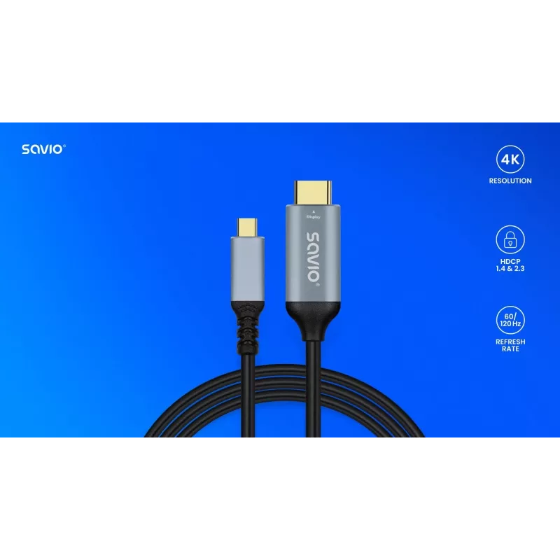 Kabel USB-C auf HDMI v2.0b, 3m, Kupfer CL-184
