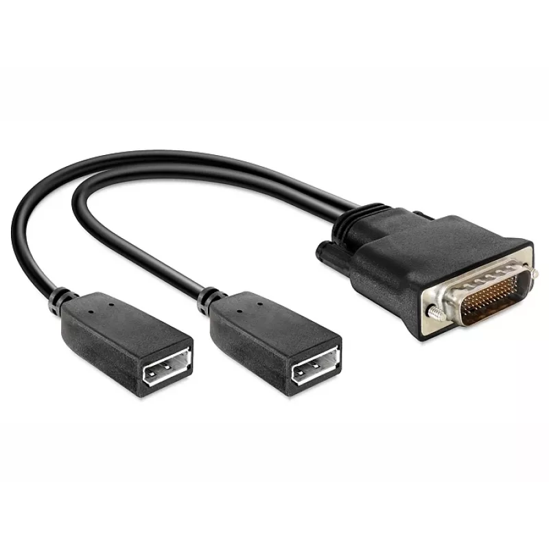 Video-Kabeladapter DeLOCK 65354 DMS auf 2 x DisplayPort Schwarz