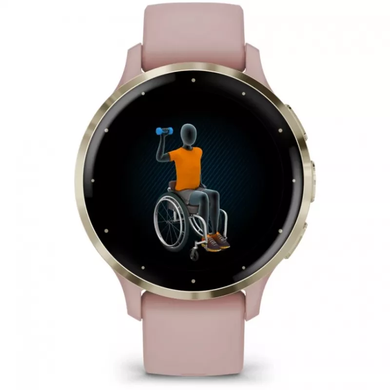 Garmin Venu 3S 3,05 cm (1,2) AMOLED 41 mm Digital 390 x 390 Pixel Touchscreen Gold, Rose Wi-Fi GPS (Satellit)