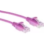 ACT Rosa 2 Meter LSZH U/UTP CAT6 Datacenter Slimline Patchkabel rastnasenfrei mit RJ45-Steckern