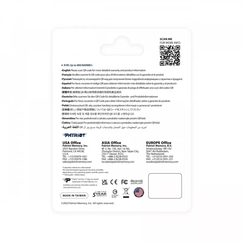 Flash-Speicher Patriot 256 GB UHS-I U3 Class 10 PEF256GEPEXMCX