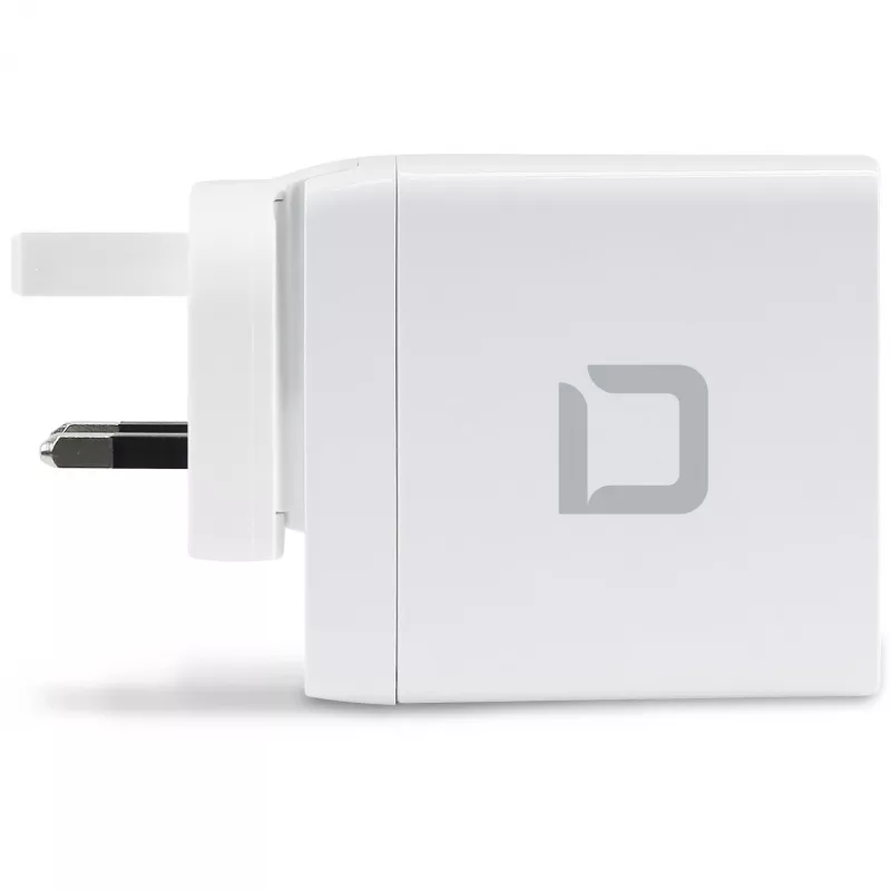 DICOTA D31983 Ladegerät für Mobilgeräte und Laptops, Weiß, AC-Schnellladung, Induktiv