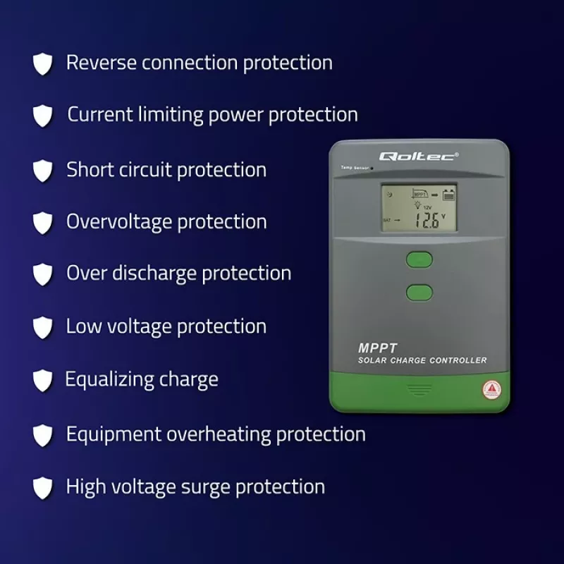 Solar-Laderegler MPPT mit Temperatursensor 60A