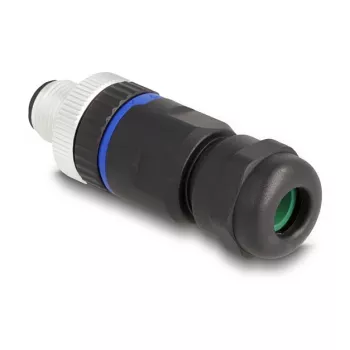 DeLOCK M12 Steckverbinder A-kodiert 5-polig Stift Schraubanschluss