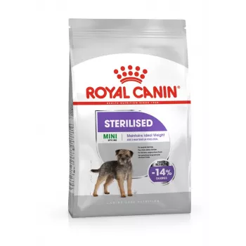 Trockenfutter für Hunde Royal Canin MINI Sterilised — Ausgewachsene Hunde kleiner Rassen 8 kg, Huhn, Zahnpflege, Gewichtskontrolle