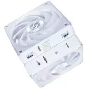 120mm Lian Li UNI FAN 12CL1W3W weißer kabelloser Gehäuselüfter — 120mm, PWM-Hub-kompatibel, modular