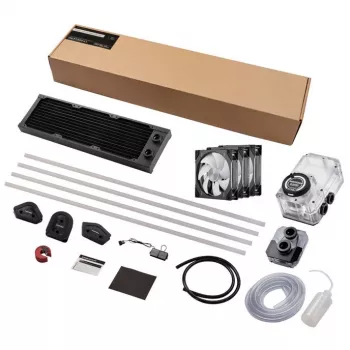 Flüssigkeitskühlsatz Phanteks EZ-Fit 360 D30-Kit 12 cm Schwarz Transparent