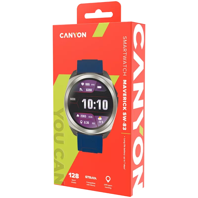Canyon SW-83 - Maverick - Smartwatch - GPS - BT - Farbe. LCD-Display 1,32 Zoll - wasserdicht IP68